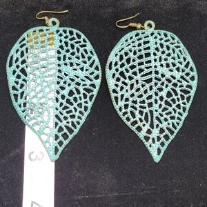 Elegant Turquoise Leaf Earrings